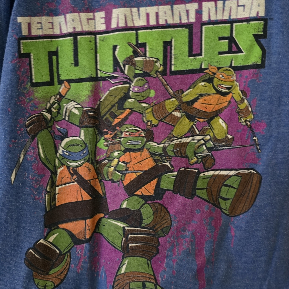 XS KIDS Teenage Mutant Ninja Turtles Vintage TMNT Blue Kids Shirt